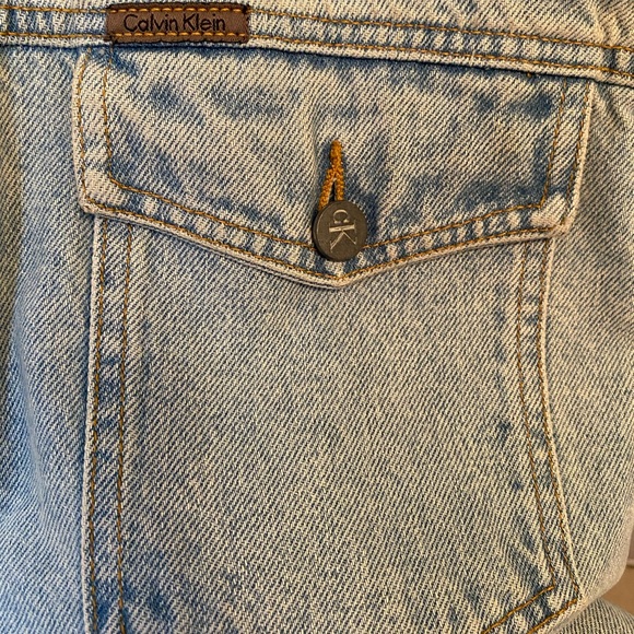 Vintage Calvin Klein Light Blue Denim Jacket - Picture 7 of 16